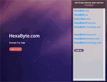 Tablet Screenshot of hexabyte.com